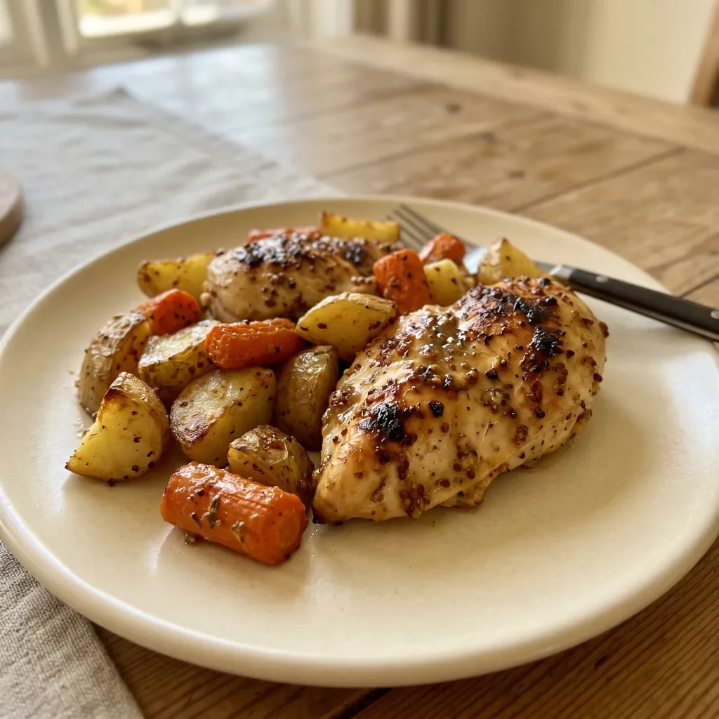 Honey Mustard Chicken Potato Traybake