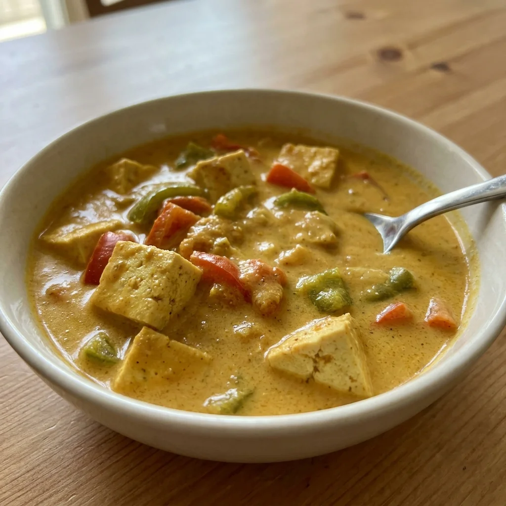 Tofu Bell Pepper Coconut Curry