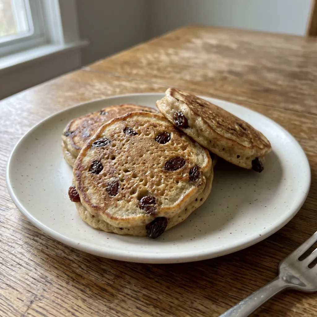 Coconut Oil Raisin Griddle Cakes