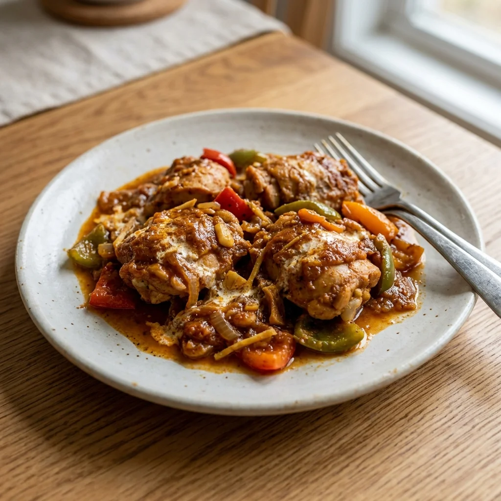 Chicken Bell Pepper Tomato Masala