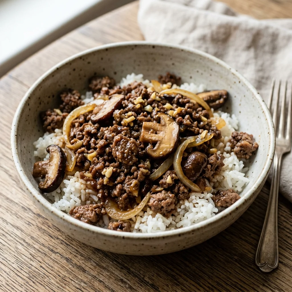 Bulgogi-Style Beef Mushroom Bowl