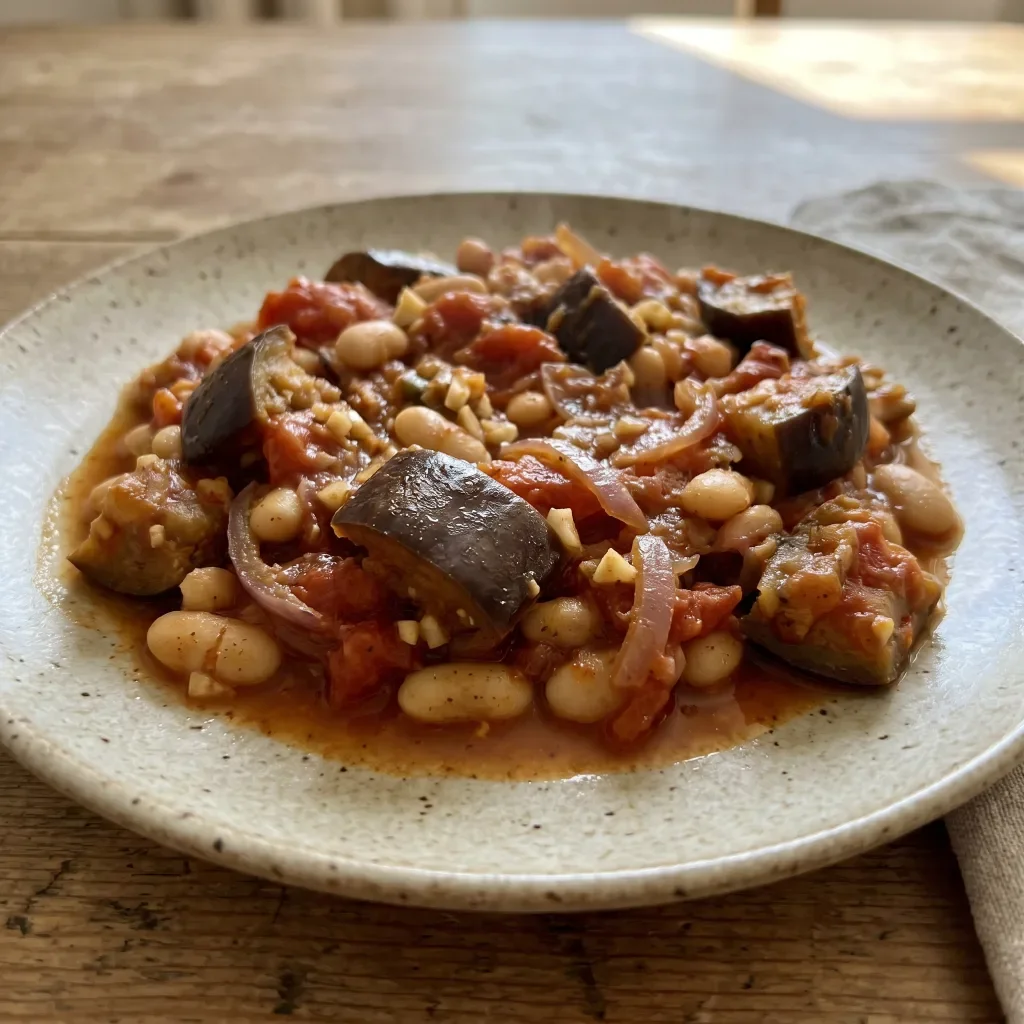 Moroccan Eggplant Bean Tagine