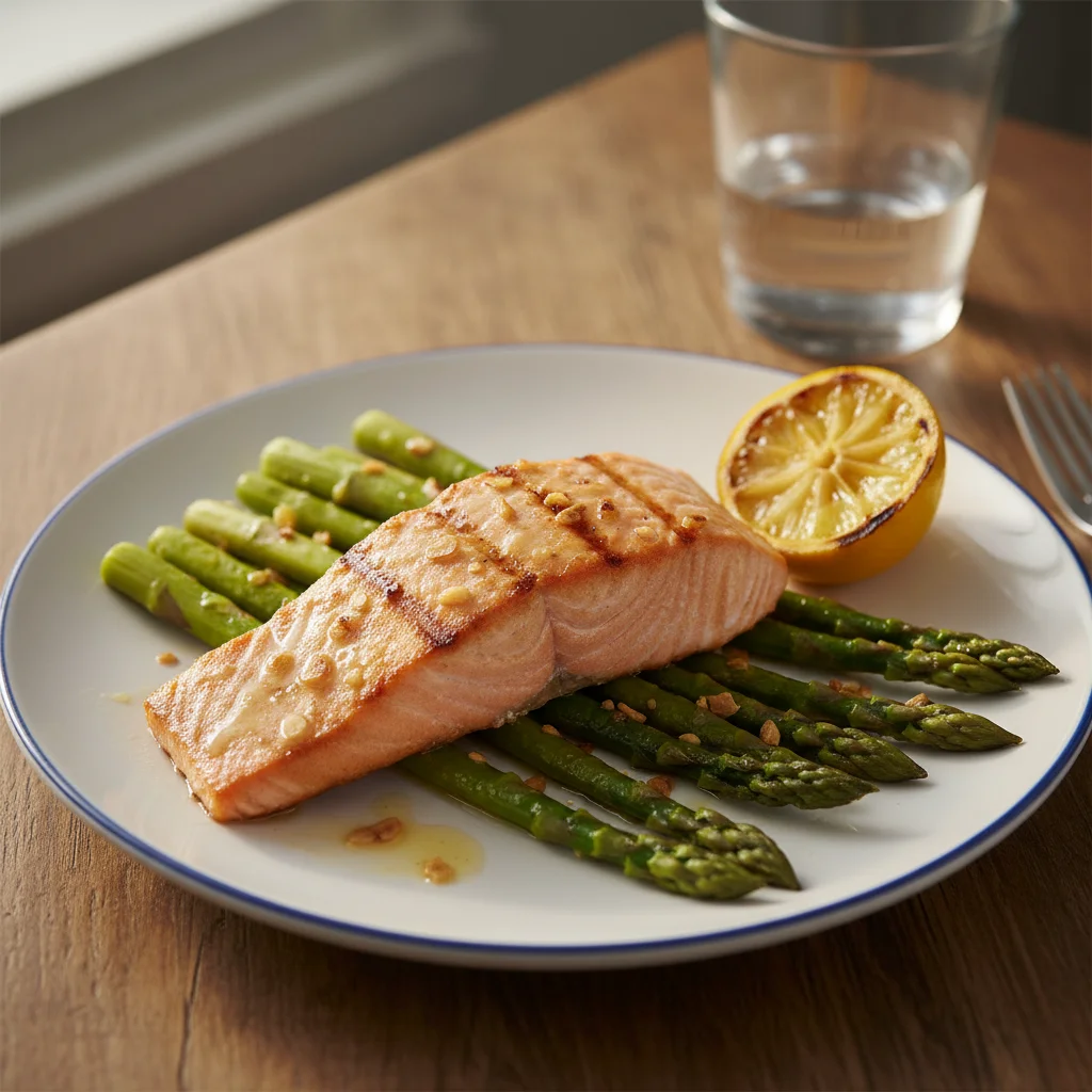 Lemon Grilled Fresh Salmon with Asparagus