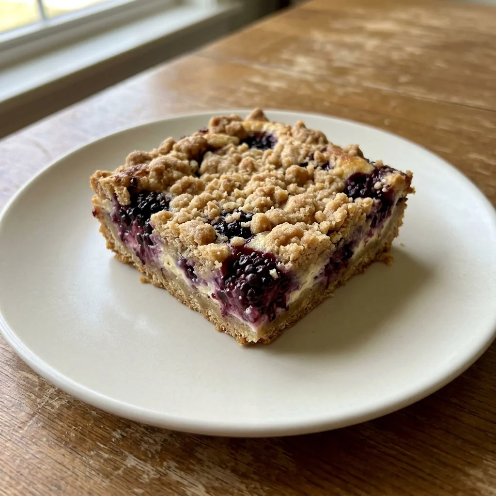 Blackberry Cream Cheese Crumble Bars