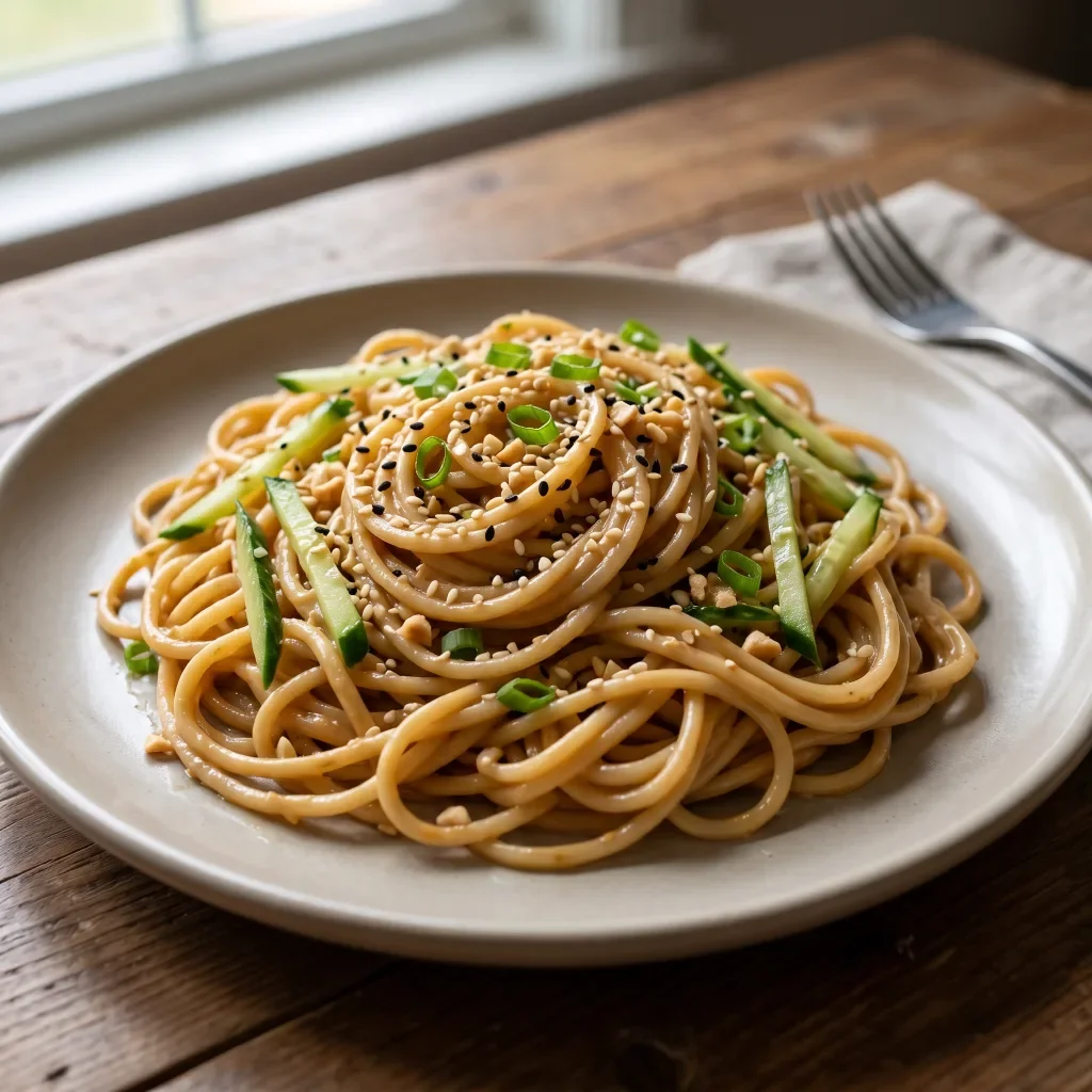 Korean Sesame Peanut Noodles