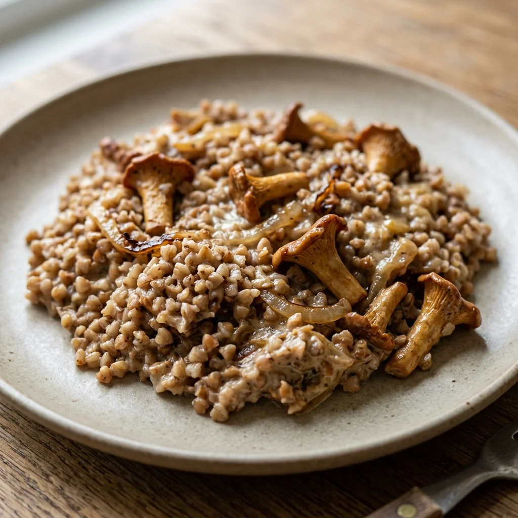 Chanterelle Cream Buckwheat