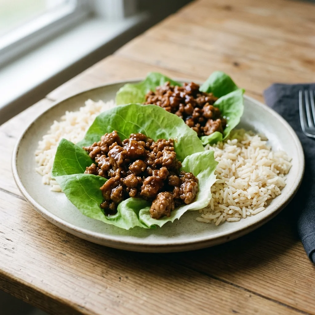 Hoisin Pork Lettuce Cups