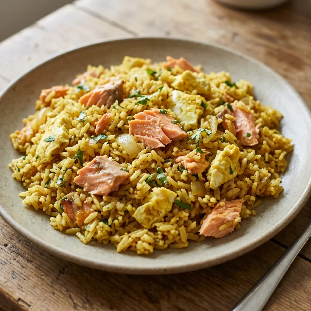 Salmon Kedgeree-Style Rice Plate