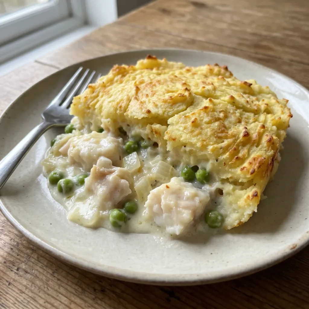 White Fish Pie with Potato Mash