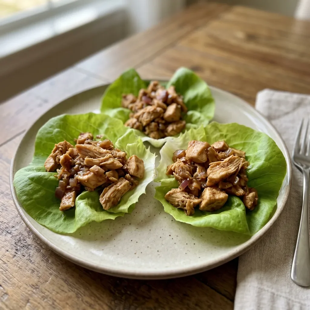 Adobo Chicken Lettuce Cups