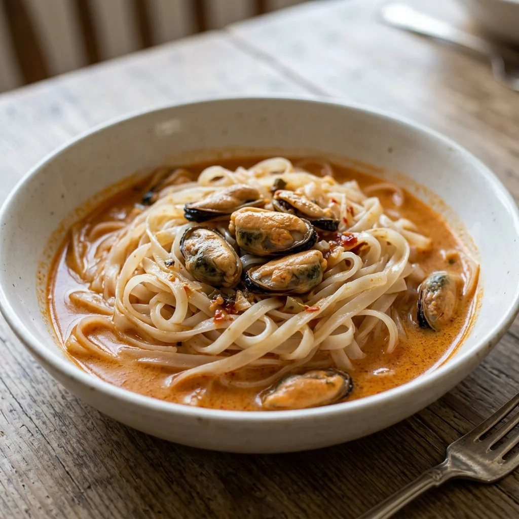 Tom Yum Mussel Rice Noodles