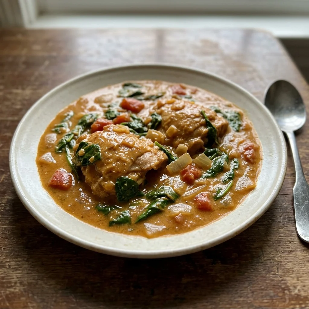 Chicken Spinach Peanut Stew