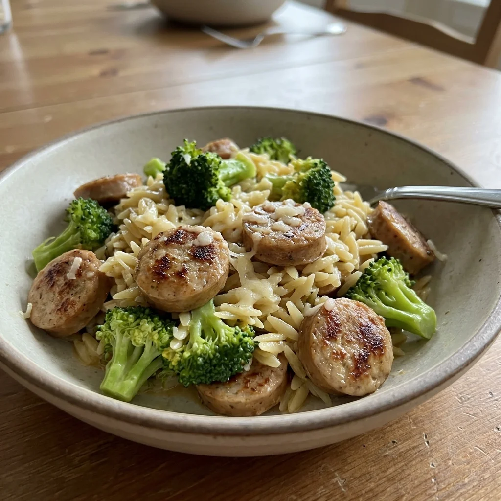 Chicken Sausage Broccoli Orzo
